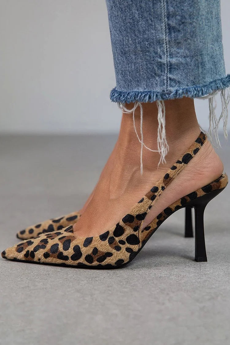 GALA | Tacón D’Orsay con estampado de leopardo