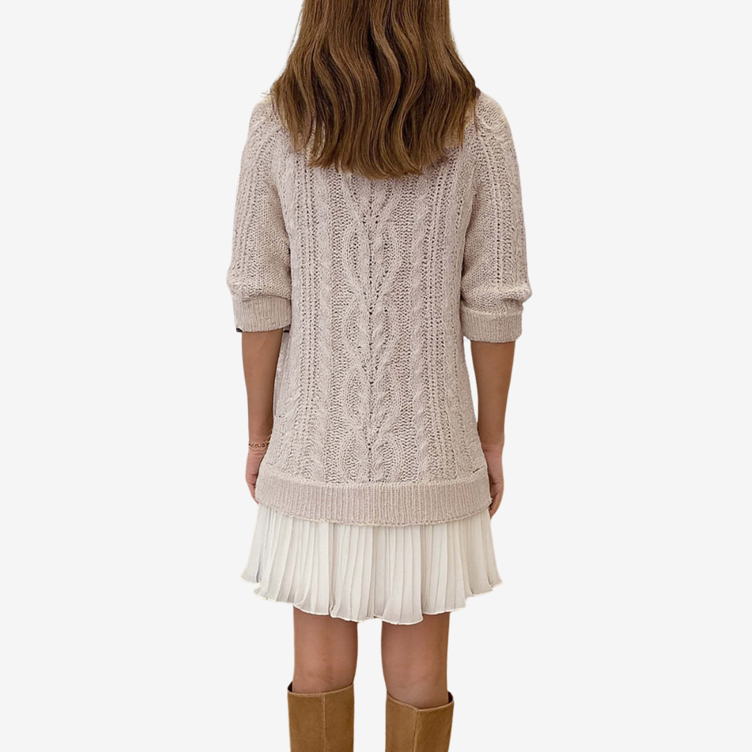 LAS PALMAS - Vestido De Punto Con Falda Plisada