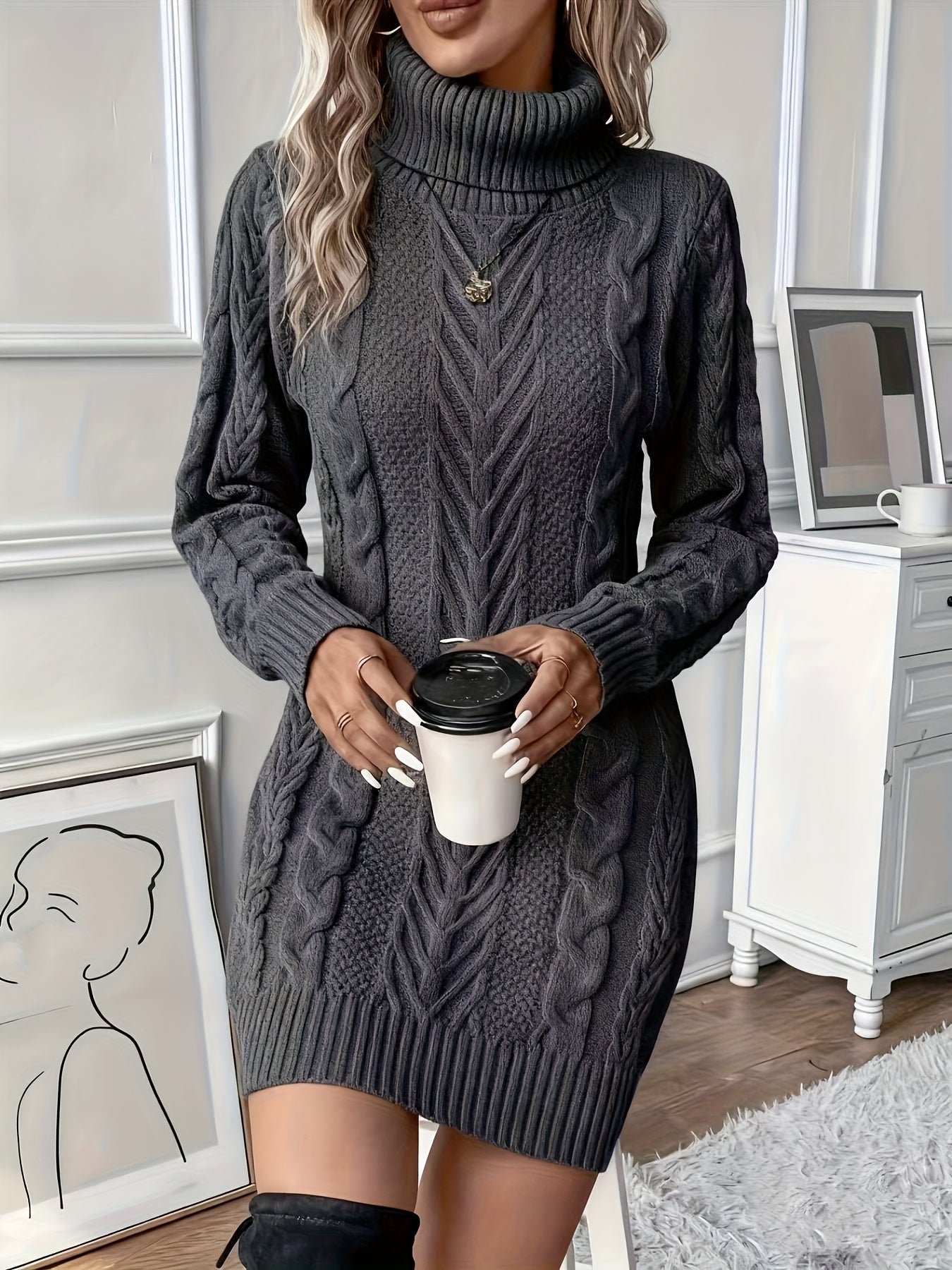 CUENCA - Vestido De Punto Trenzado