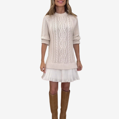 LAS PALMAS - Vestido De Punto Con Falda Plisada