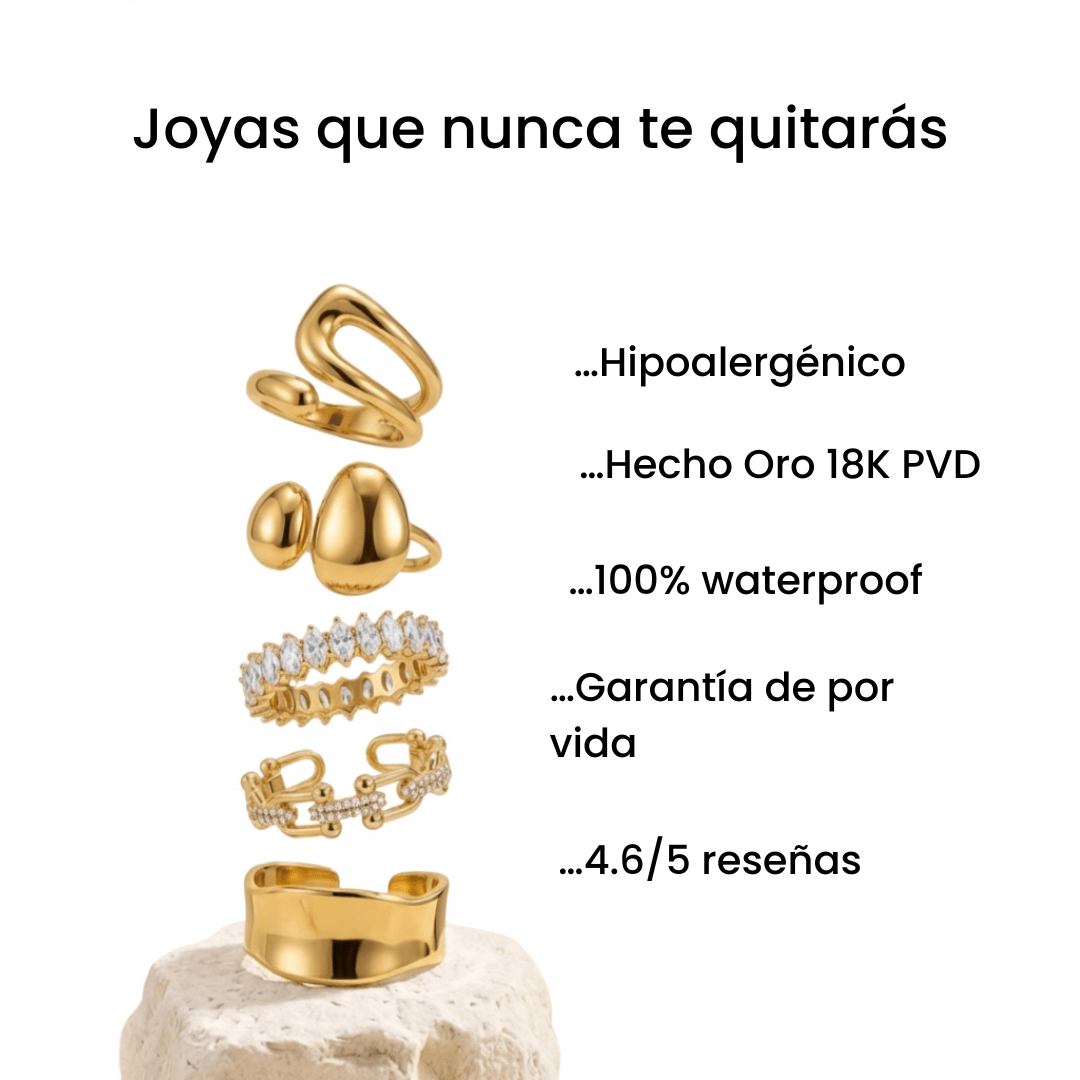 Pack de 7 Joyas + Joyero de regalo
