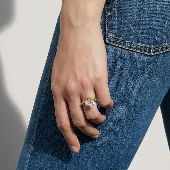 Hecho Anillo Lágrima