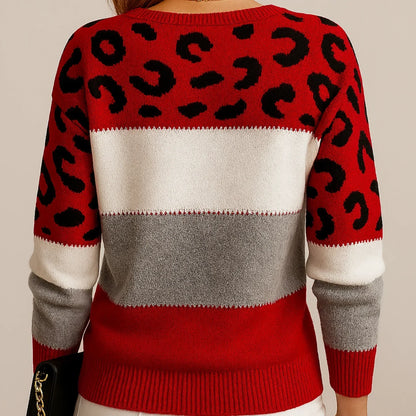 GUADALAJARA - Jersey casual con estampado de leopardo