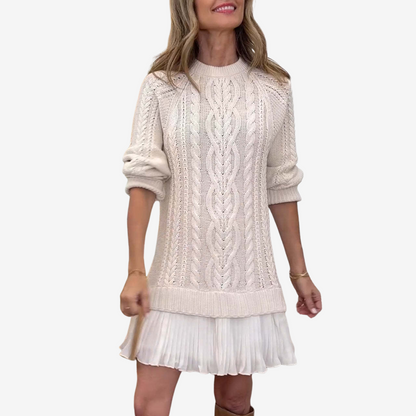 LAS PALMAS - Vestido De Punto Con Falda Plisada