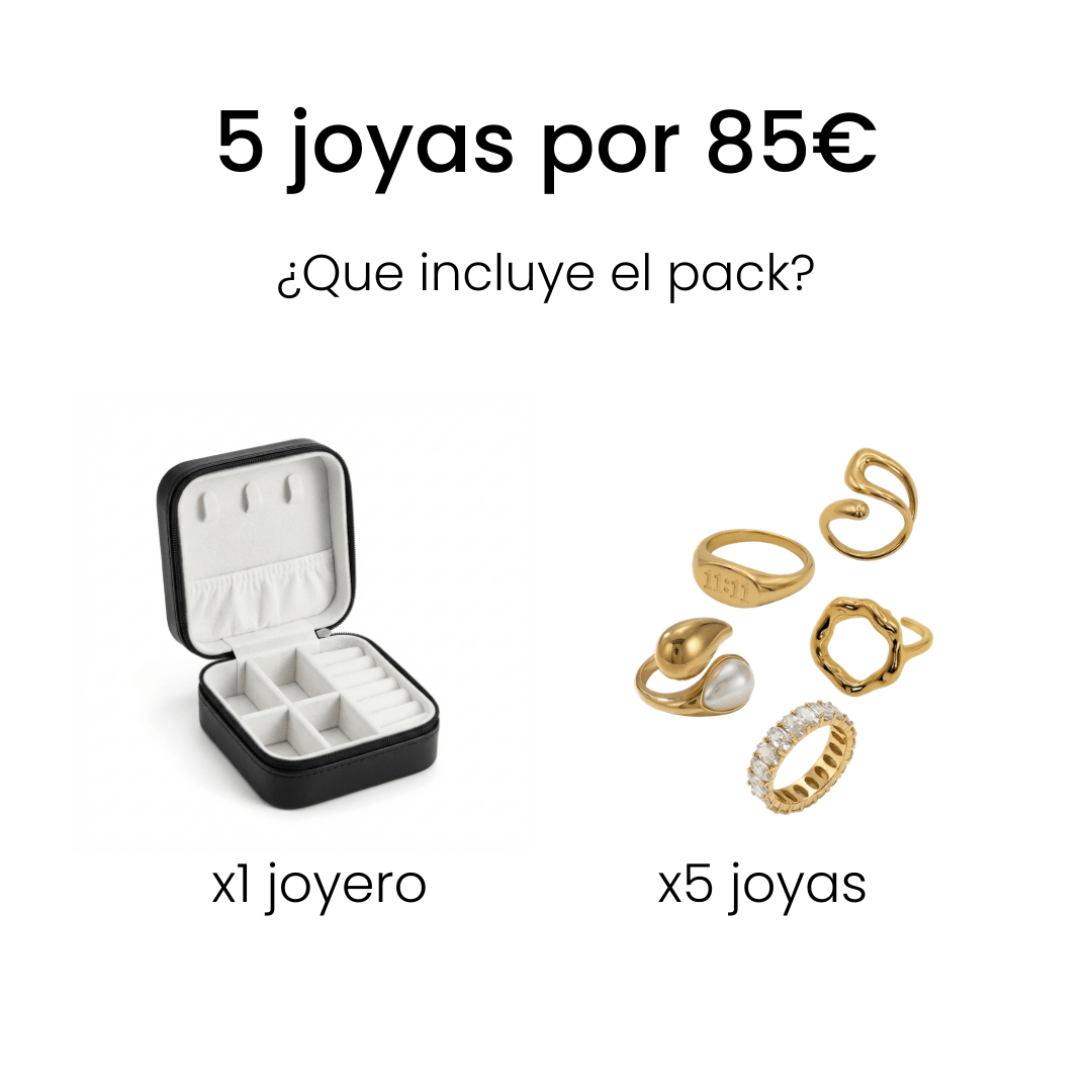 Pack de 5 Joyas + Joyero de regalo