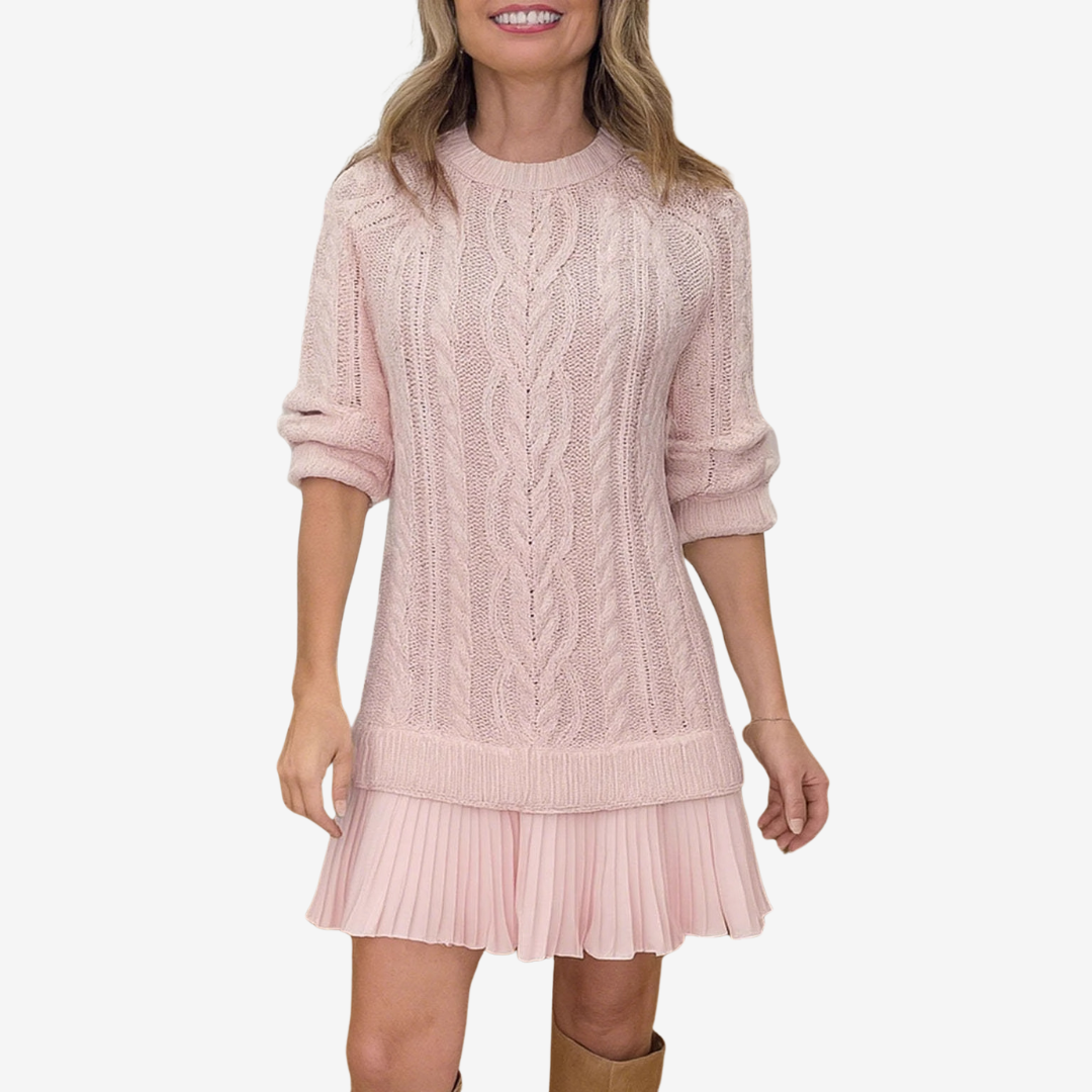 LAS PALMAS - Vestido De Punto Con Falda Plisada