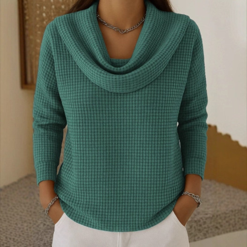 CIUDAD REAL - Jersey cálido con cuello vuelto elegante
