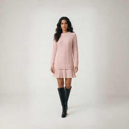 LAS PALMAS - Vestido De Punto Con Falda Plisada