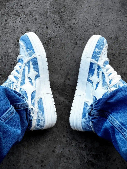 FaceronStudio - Sneakers Broken Denim
