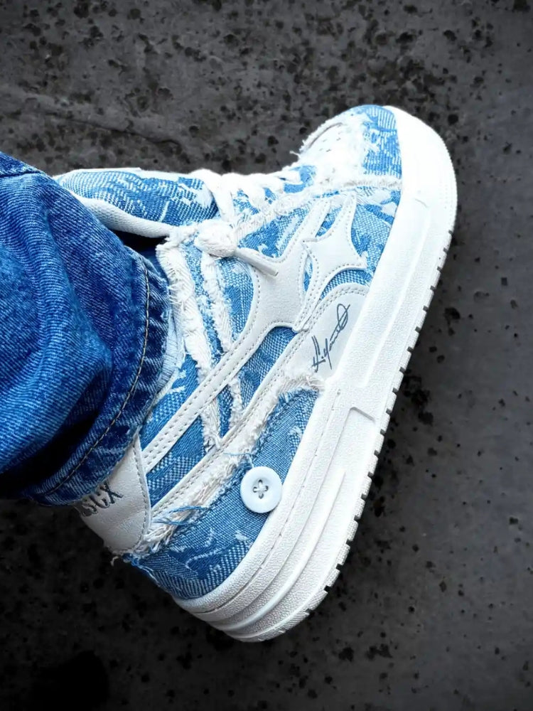 FaceronStudio - Sneakers Broken Denim