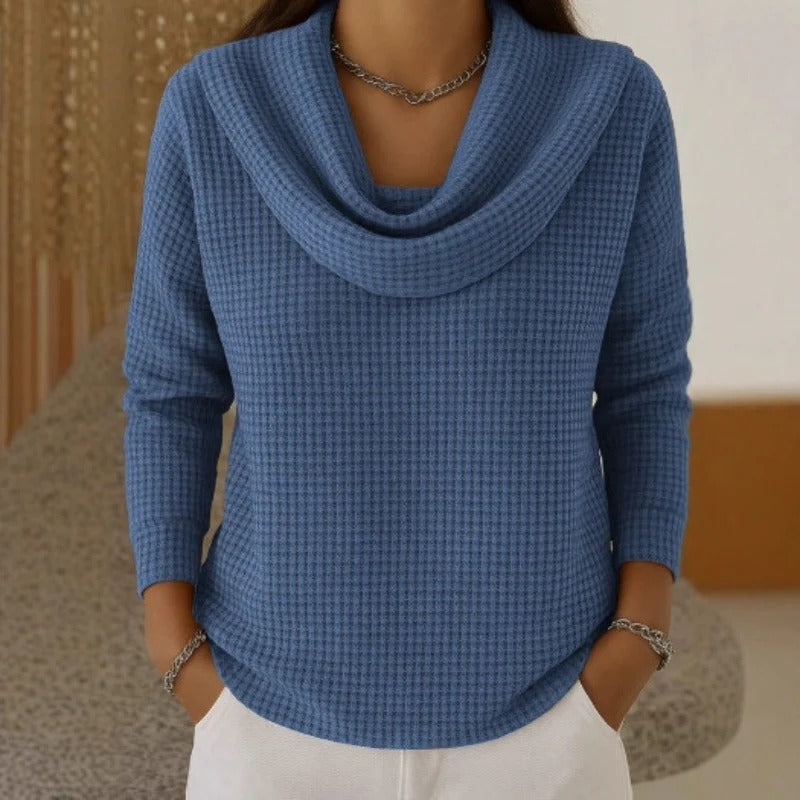 CIUDAD REAL - Jersey cálido con cuello vuelto elegante