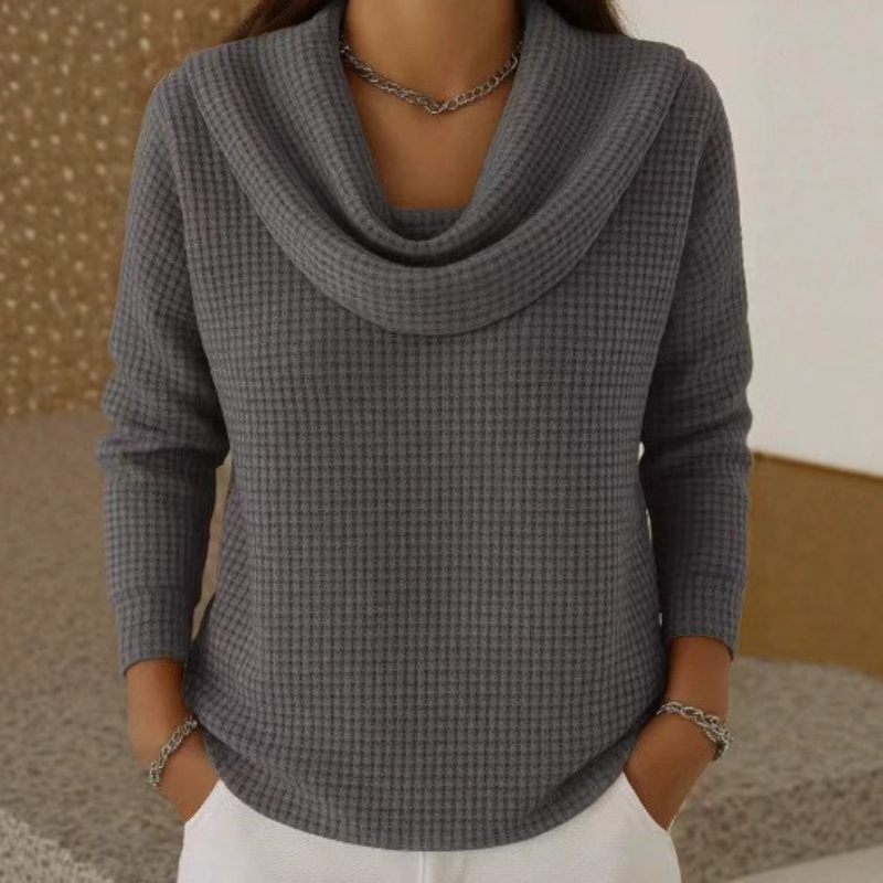 CIUDAD REAL - Jersey cálido con cuello vuelto elegante