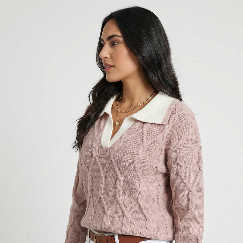 LLEIDA -  Suéter Elegante Con Cuello Vuelto