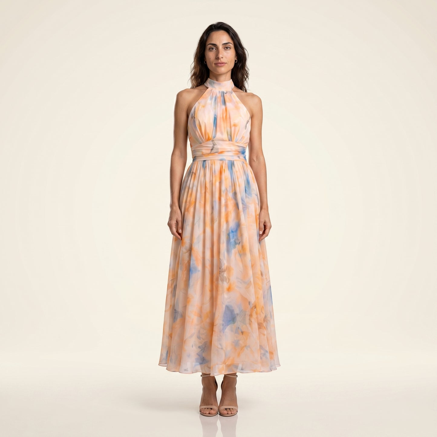 MÉRIDA - Vestido con estampado de acuarela