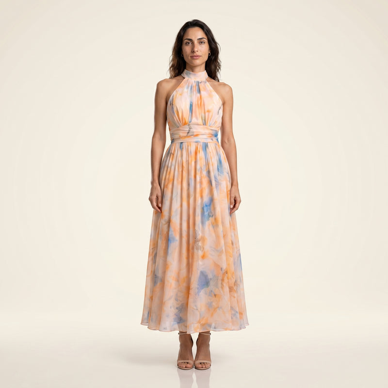 MÉRIDA - Vestido con estampado de acuarela