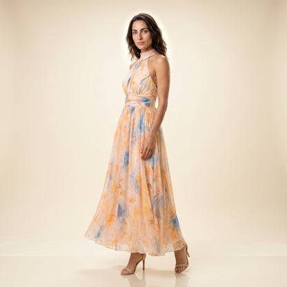 MÉRIDA - Vestido con estampado de acuarela