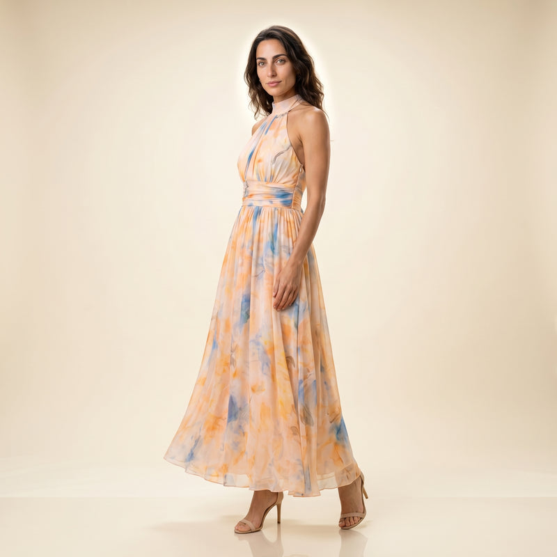 MÉRIDA - Vestido con estampado de acuarela