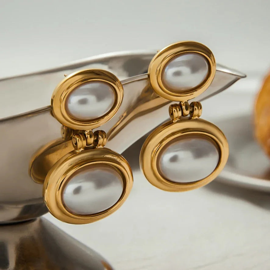 Bornos Pendientes de Perlas