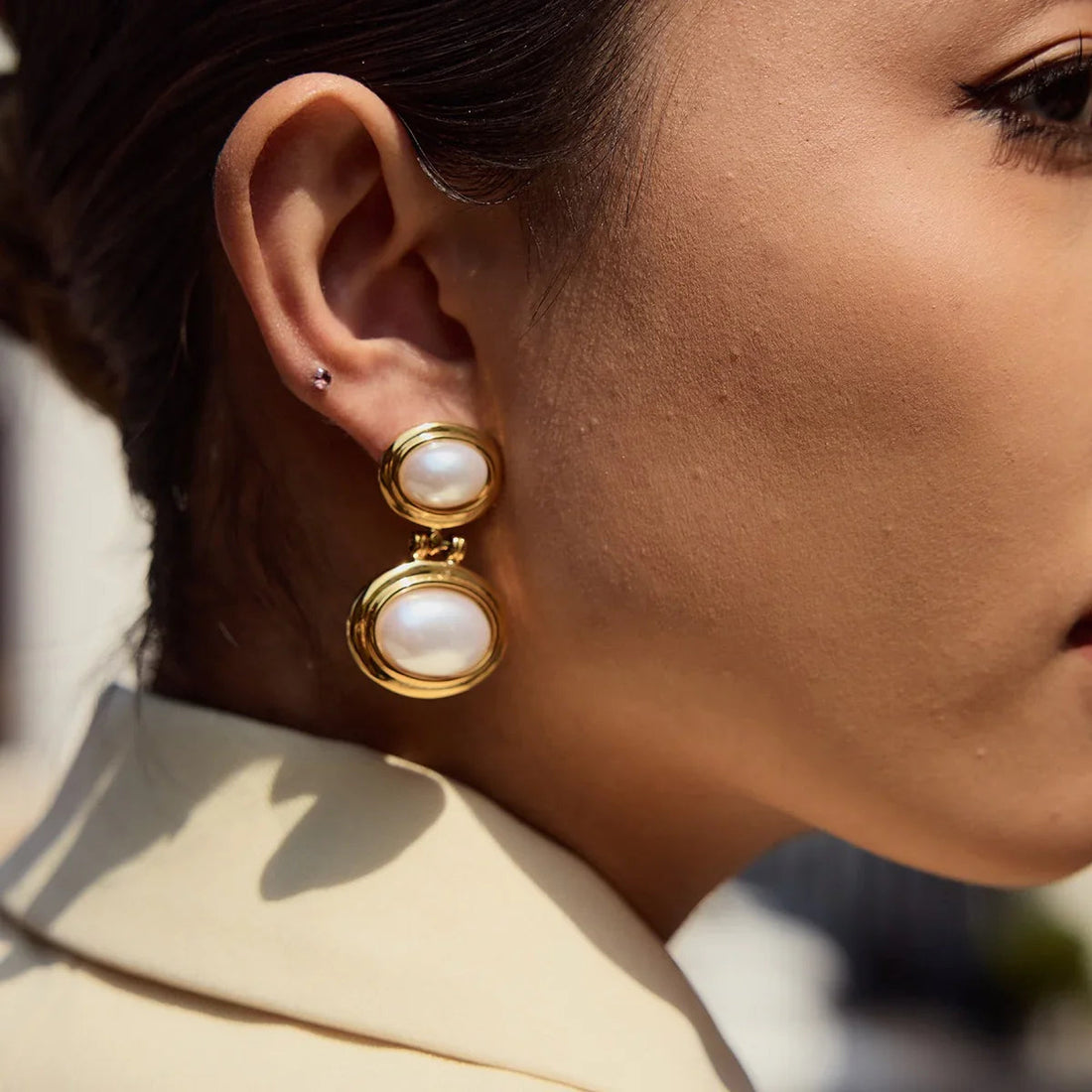 Bornos Pendientes de Perlas
