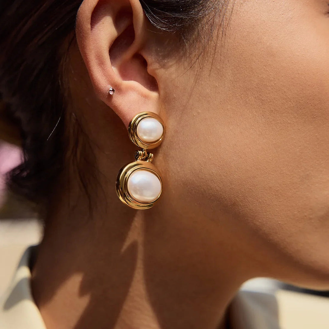 Bornos Pendientes de Perlas