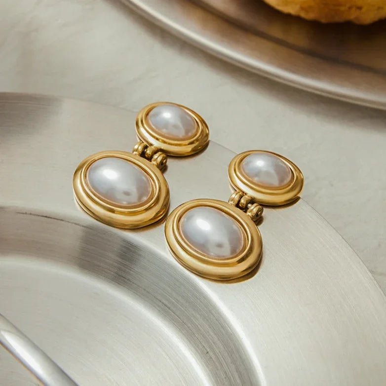 Bornos Pendientes de Perlas