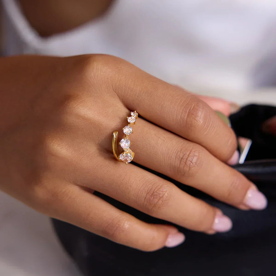 Corcubión Anillo de Circonitas