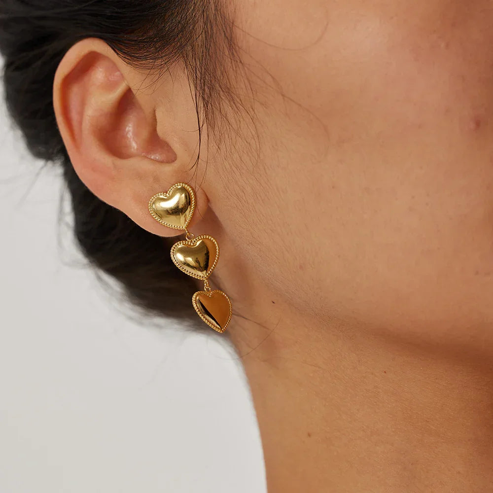 Hecho Pendientes Corazón