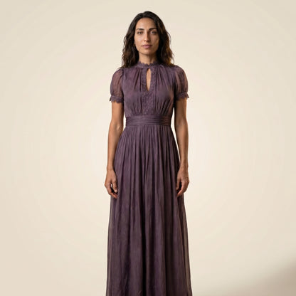 TALAVERA - Elegante vestido largo de gasa vintage