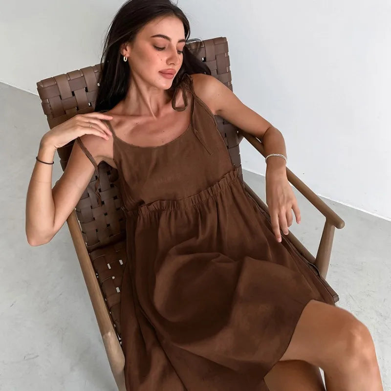 IBIZA | Vestido elegante de lino y algodón