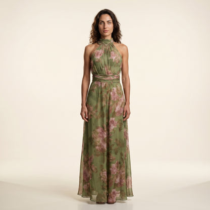 VALLADOLID - Vestido largo con estampado floral