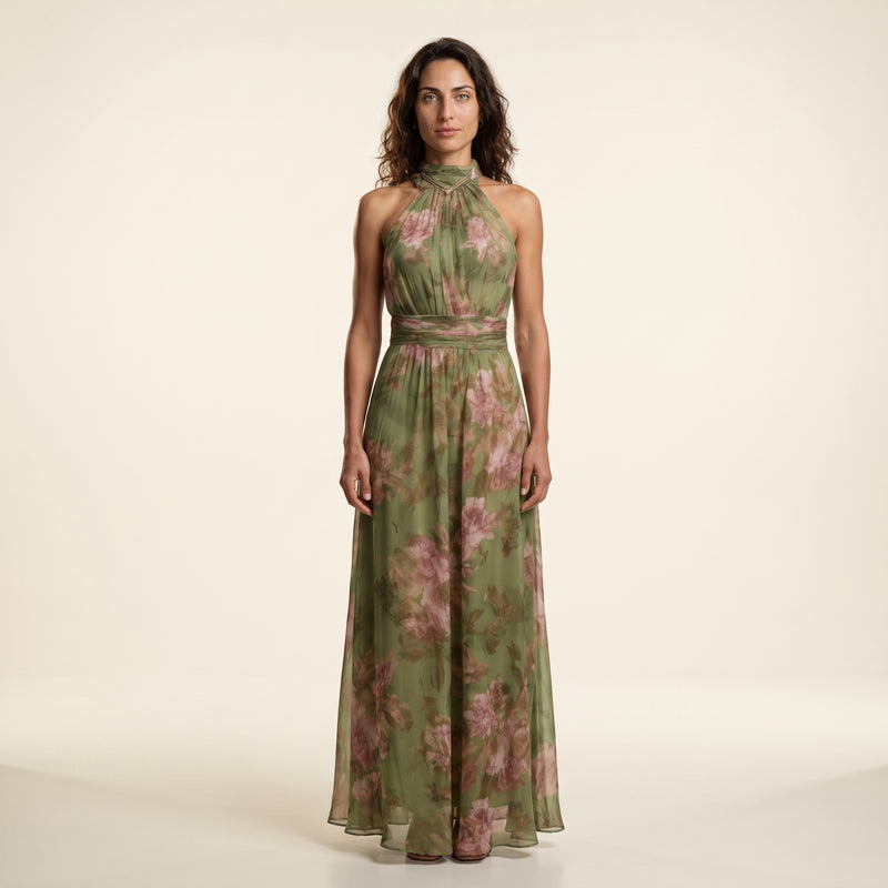 VALLADOLID - Vestido largo con estampado floral