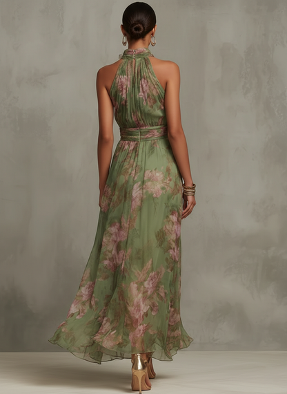 VALLADOLID - Vestido largo con estampado floral