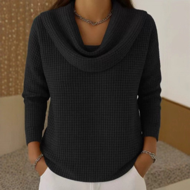 CIUDAD REAL - Jersey cálido con cuello vuelto elegante