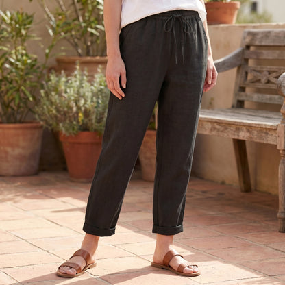 RIOJA - Pantalón de algodón y lino