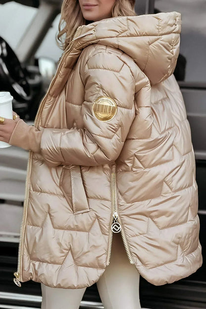 HUESCA - Abrigo de invierno elegante con capucha